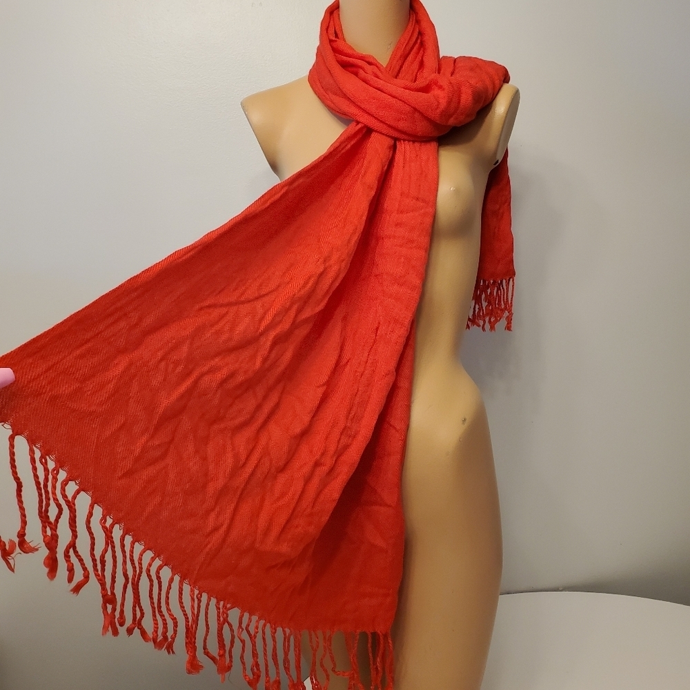 Beautiful Red Scarf - Picture 2 of 8